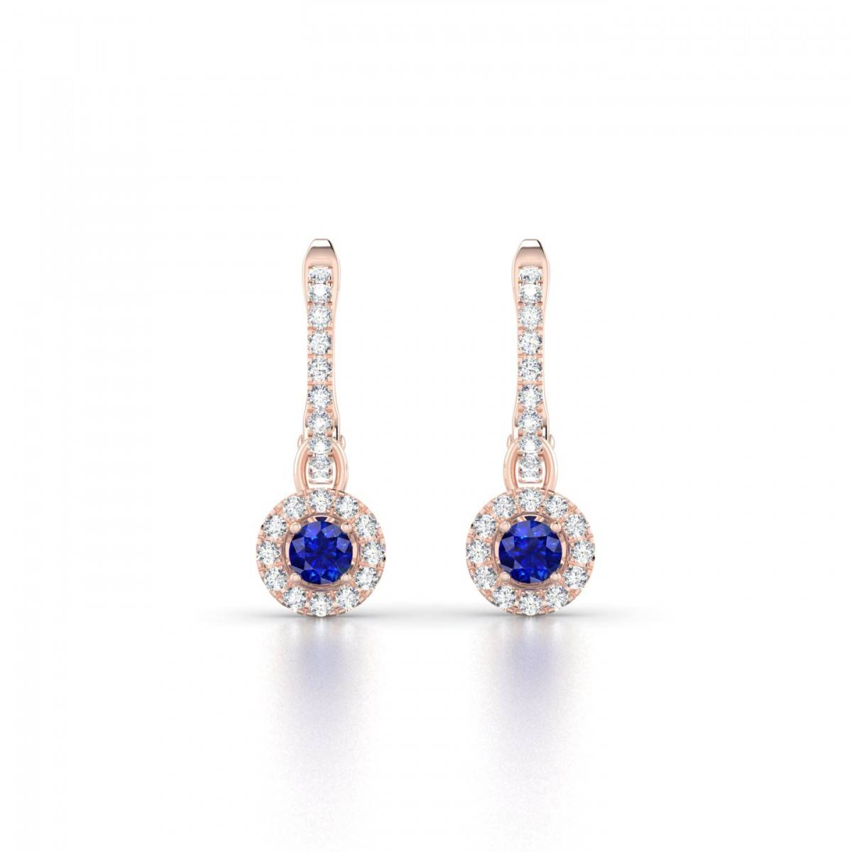 boucles d'oreilles saphir