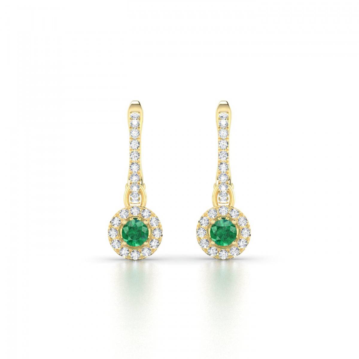 boucles d'oreilles emeraude