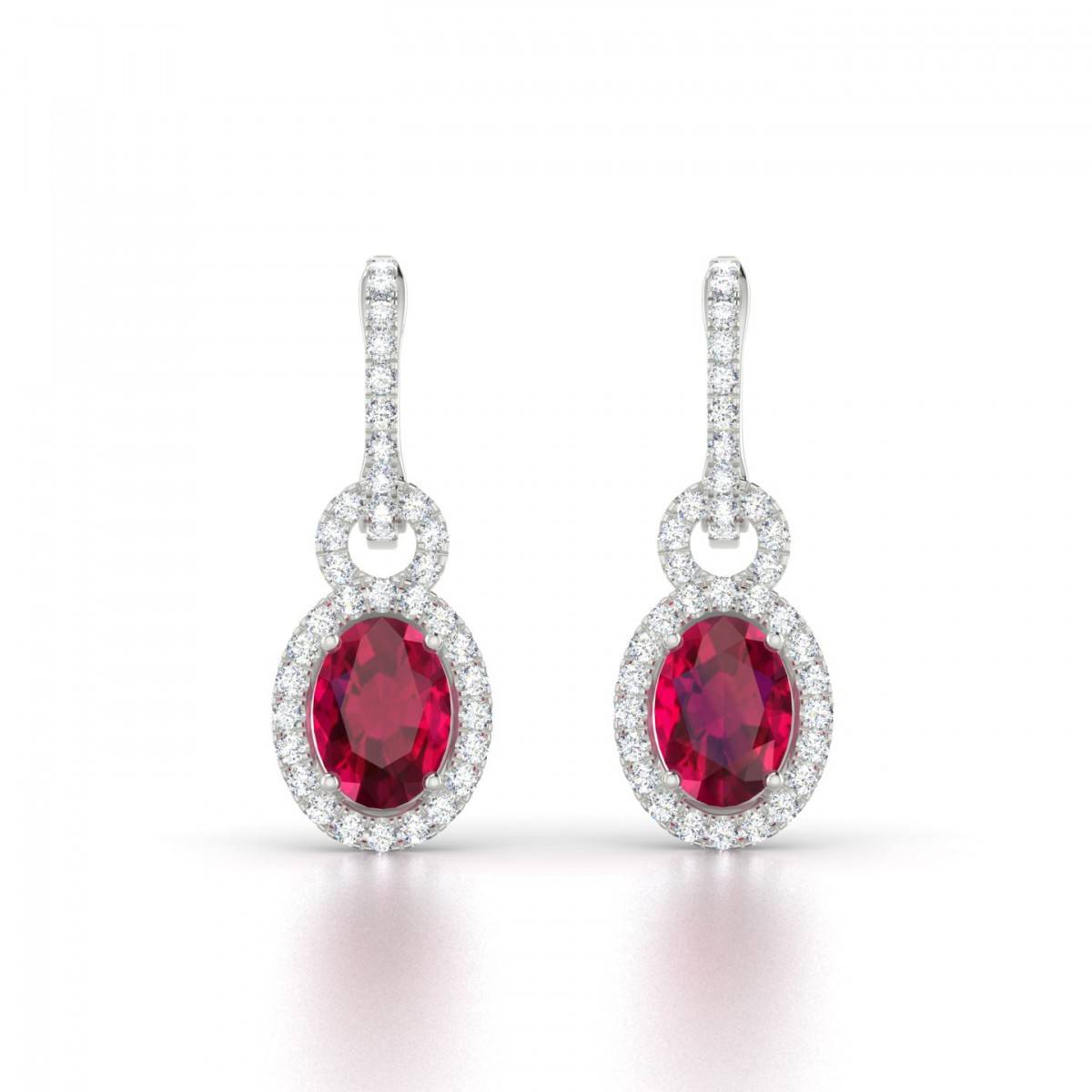 boucles d’oreilles rubis