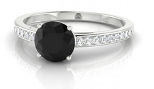 bague diamant noir